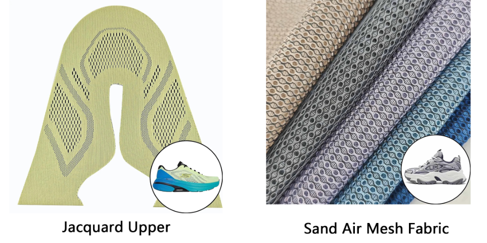 Jacquard Upper and Sandwich Mesh Fabric