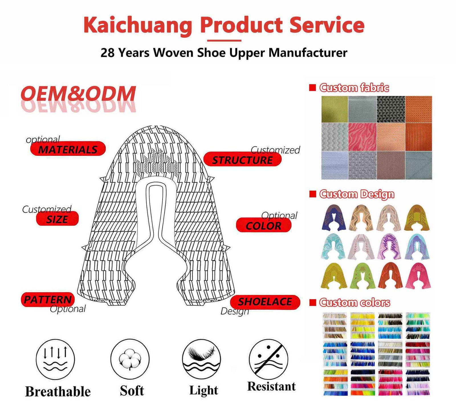 custom Single Layer Mesh Fabric for Upper