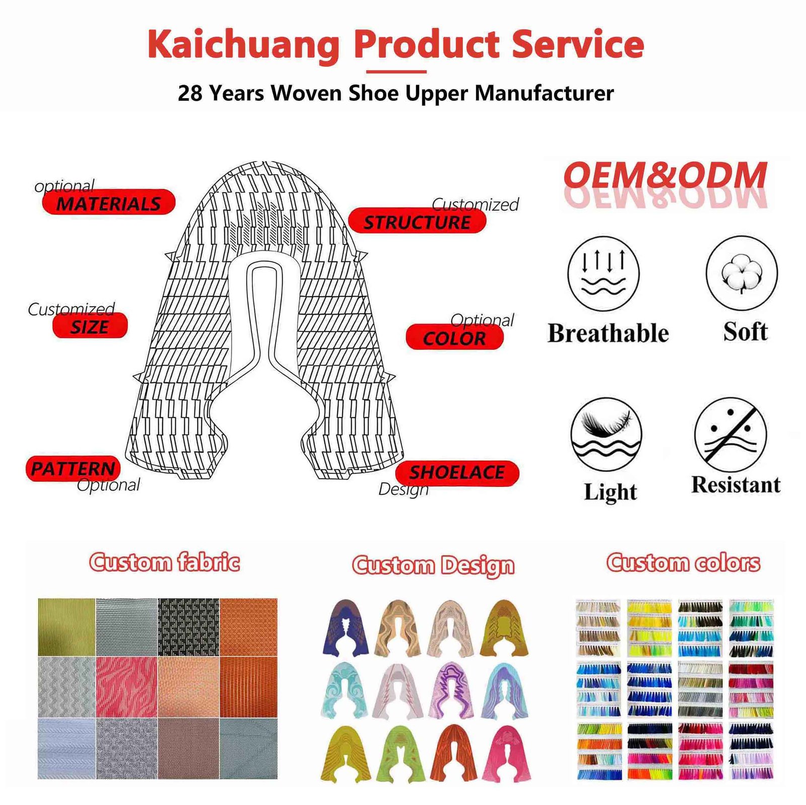 Custom Jacquard Upper service